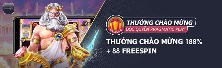 188% thưởng chào mừng duy nhất tại Pragmatic Play